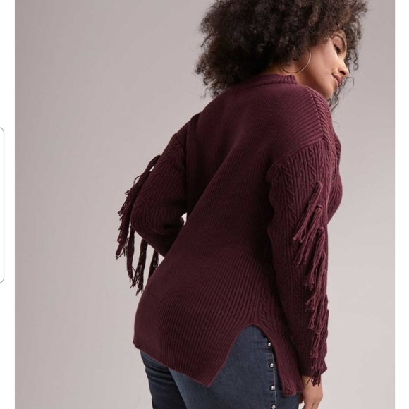 ❣ Racheal Roy trendy plus size tassel trim sweater - Picture 7 of 7